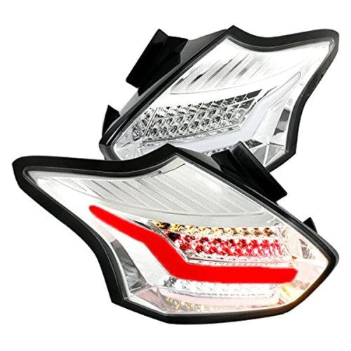 Spec-D 15-18 Ford Focus hatchback Led Tail Lights Chrome