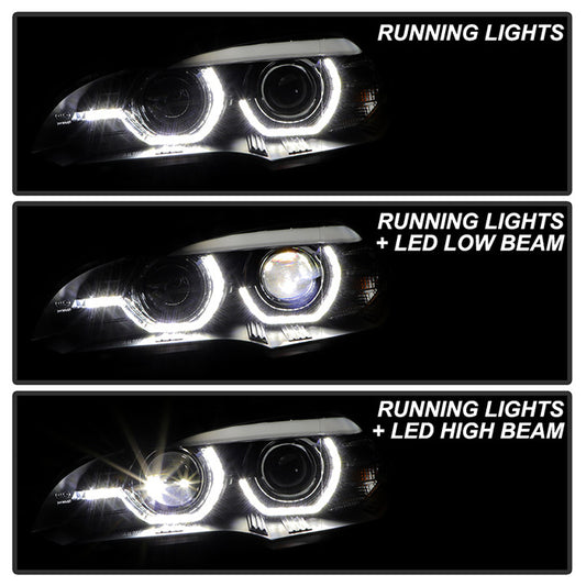 Spyder Apex U-Shape Light Bar Headlights for BMW X5 E70.