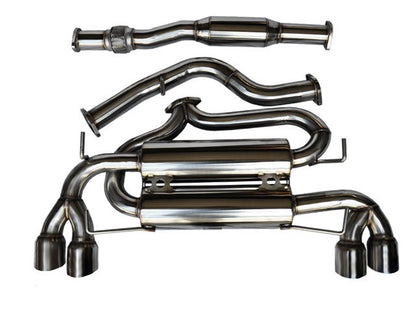 Tsudo 08-12 Impreza STI 11-13 WRX 5dr 3in Quad-Tip Catback Exhaust v3