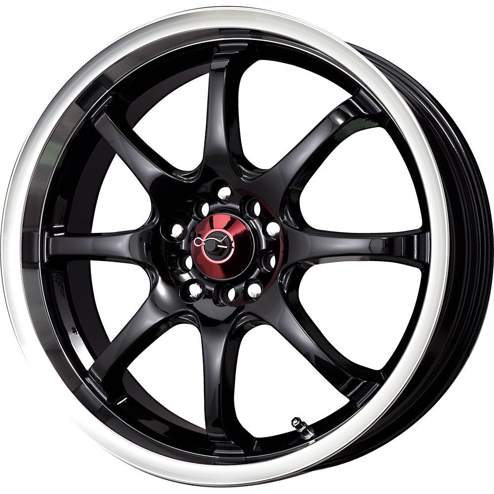 Drag Wheels Dr-55 17X7 5X108 5X112 Et40 Gloss Black Rims