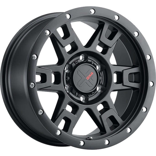 DX4 Terrain 17X8.5 wheels 6x139.7 Flat Black Full Painted ET-6