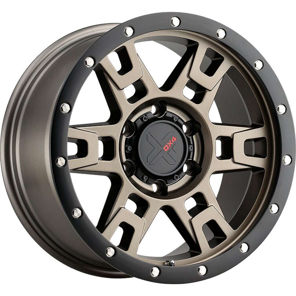 DX4 Terrain 20X9 wheels 5x139.7 Matte Bronze/ Blk Ring ET10