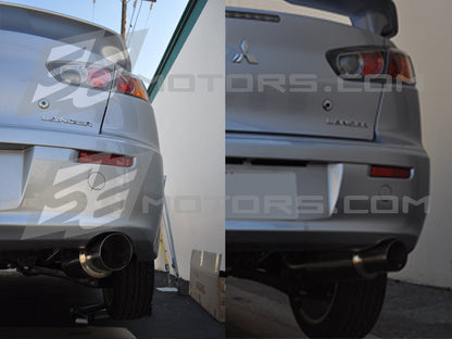 Tsudo S2 Burnt Tip Axleback Exhaust for 2014Lancer SportsBack DE ES GT