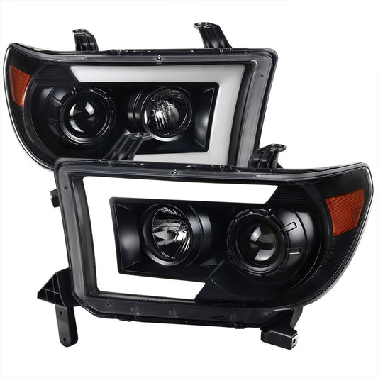 Spec-D 2007-13 Tundra 08-17 Sequential Projector Headlights Sequential Black Clear