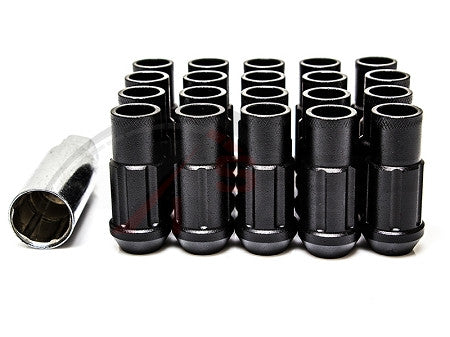 Drag Wheels 12x1.5 black open End Splined Aluminum Extended Lug Nuts